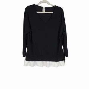 Terra &Sky Pullover Sweater Long Sleeve V-Neck 14W